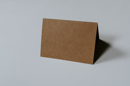 Mockup of a business card, postcard with copy spaceの写真素材