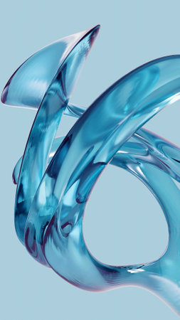 3d render, abstract blue background, liquid, liquid, water