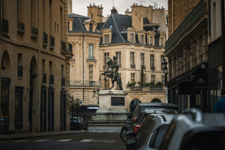 Equestrian statue of Louis XIV in Paris, France