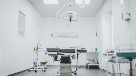 Medical equipment in modern operating room. Medical devices in modern operating room.の写真素材