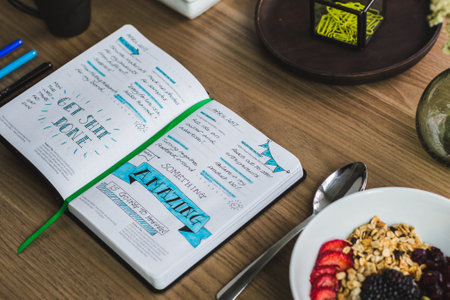 Breakfast Cereal Muesli Healthy Food Diet Planner Concept