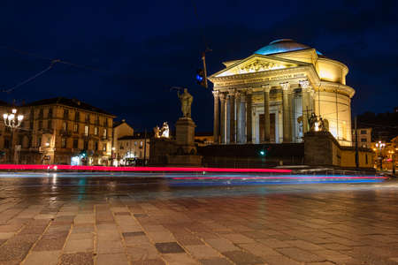 The Cathedral Gran Madre At Night Turin Italy