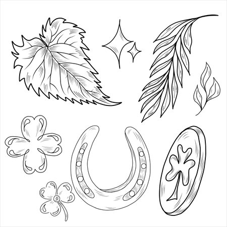 St. Patrick s Day. St. Patrick s Day vector design elements set.のイラスト素材