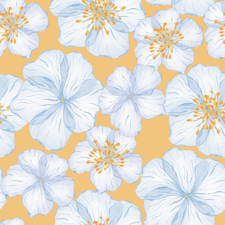 Seamless watercolor floral pattern - green leaves and branches composition on white background, perfect for wrappers, wallpapers, postcards, greeting cards, wedding invitations, romantic events.の写真素材