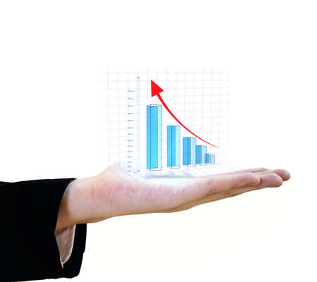 businessman showing the strategy conceptの写真素材