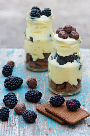 Dessert with berries