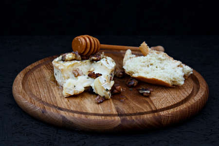 Camembert with honey and nuts