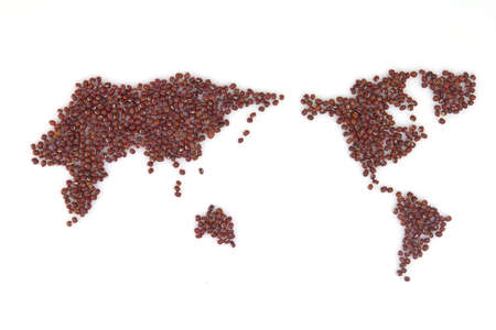 world Map of beansの写真素材