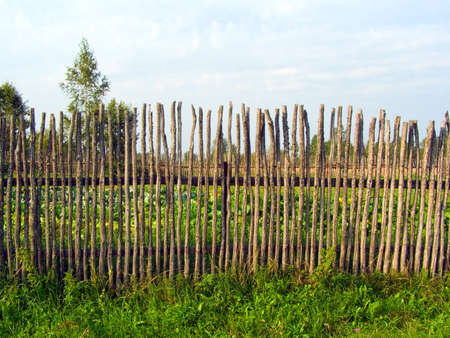 old wooden fenceの写真素材