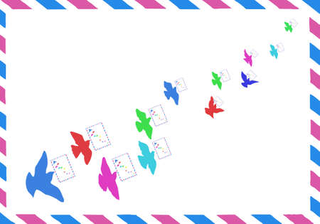  drawing of the paper envelopeのイラスト素材