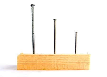 nail in treeの写真素材