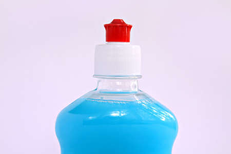 blue liquid in bottleの写真素材