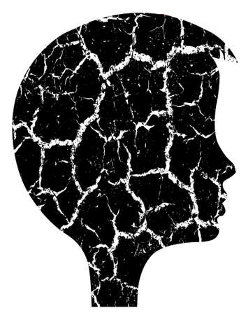  drawing of the head of the woman with riftのイラスト素材