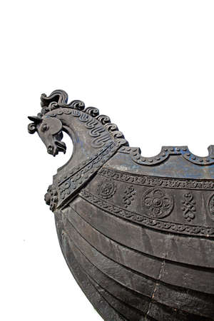 head of the horse on shipの写真素材