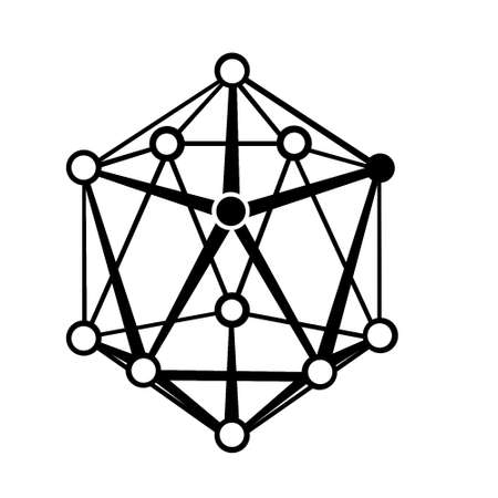   silhouette of the molecule on white backgroundの写真素材