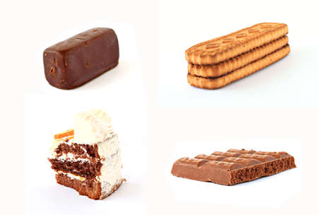 sweetnesses on white backgroundの写真素材