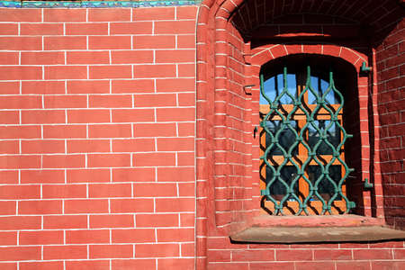 window in brick houseの写真素材