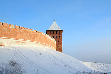 aging fortress on high hillの写真素材