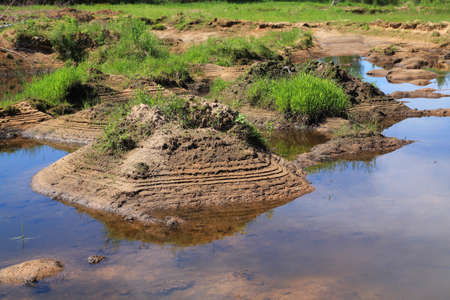 water in old quarryの写真素材