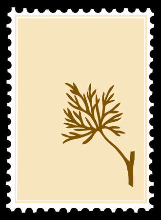 vector postage stamps on black backgroundのイラスト素材