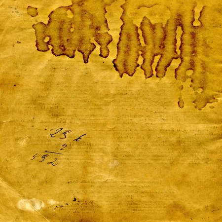 aging paper with brown spotの写真素材