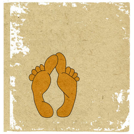 human leg on grunge backgroundの写真素材