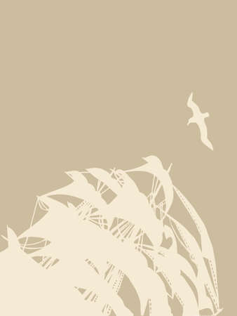 sailfish silhouette on brown background