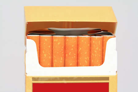 cigarettes pack on gray background