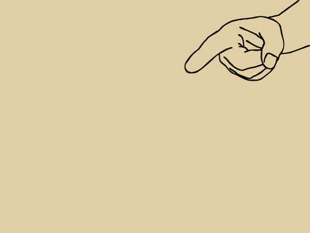 human hand on brown background, vector illustrationのイラスト素材