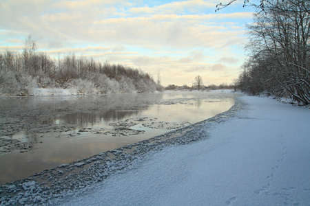 ice on river 