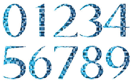 Abstract numbersのイラスト素材