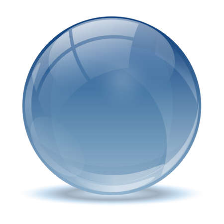 3D glass icon ballのイラスト素材
