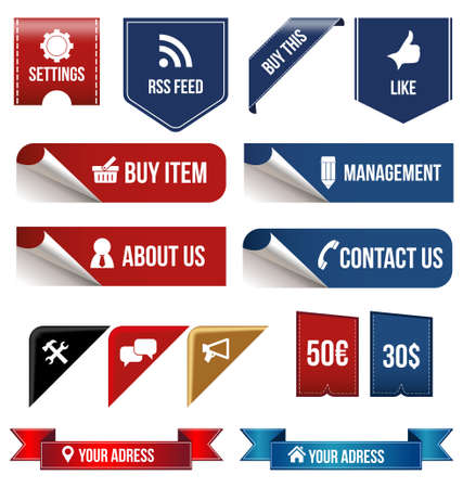 Web design elementsのイラスト素材