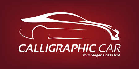  Calligraphic car  のイラスト素材