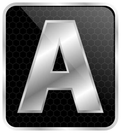 Silver typographic letterのイラスト素材