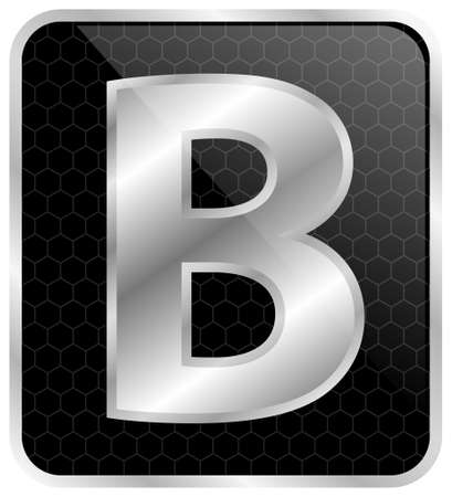 Silver typographic letterのイラスト素材