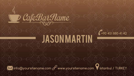 Cafe bar business cardのイラスト素材