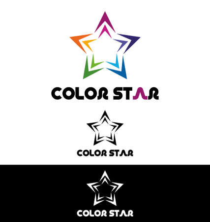  Color star  templateのイラスト素材