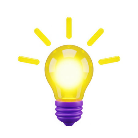 Light bulb icon isolated on white backgroundの素材