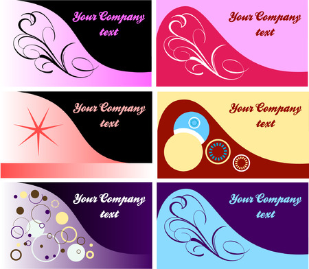 Six Business cards designs. Vector Illustration file. Also available in other sets.のイラスト素材