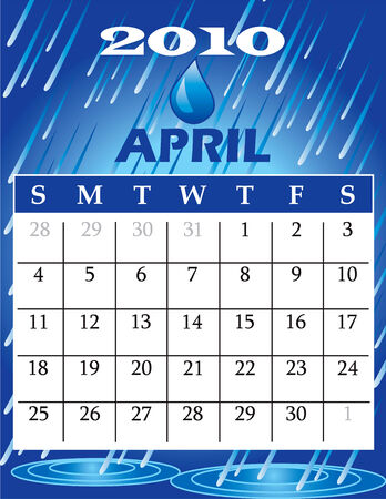 Illustration of 2010 Calendarのイラスト素材