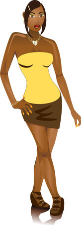 Club Girl 7, dressed for Fashion. See others in this series.のイラスト素材