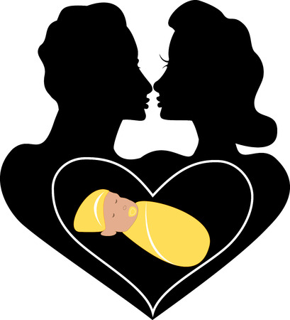 Vector Marriage Love Baby Logo also available plain.のイラスト素材