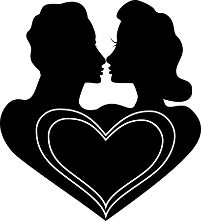 Vector Valentine Icon Love Logo also available with Text.のイラスト素材