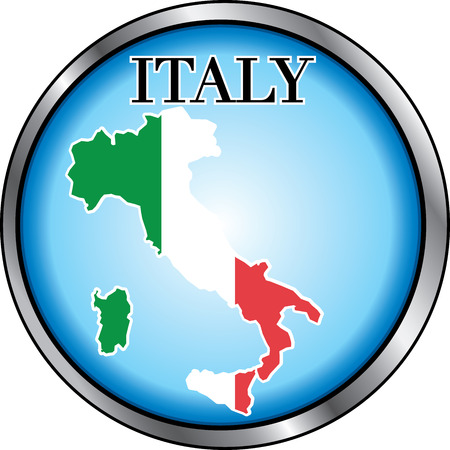 Vector Illustration for Italy, Round Button. Used Didot font.のイラスト素材