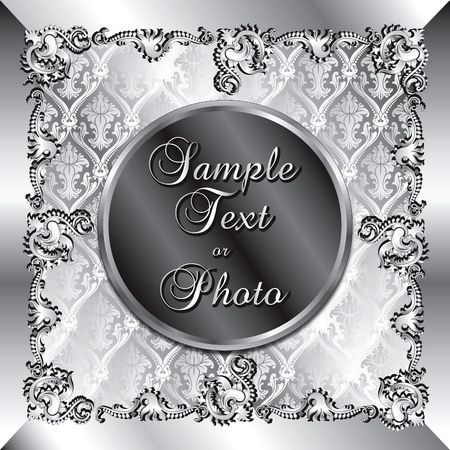 Vector Illustration of fancy background template. Can be used for weddings, parties and more. Template design, can insert text or photo.の写真素材