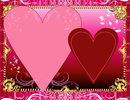  Illustration. A template background for greeting card or invitation. May add photo and/or text.のイラスト素材