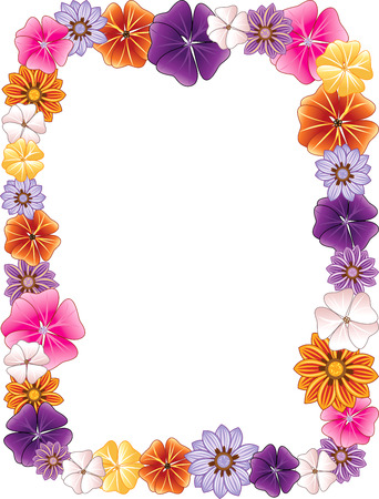 illustration of a Flower border.のイラスト素材