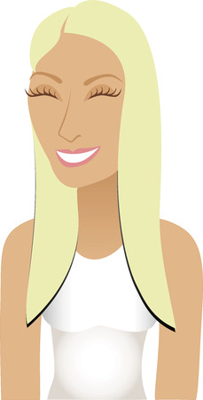 happy Blond Sporty Avatar. See others in this series.のイラスト素材