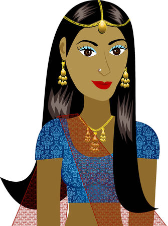 Indian Girl Avatar. See others in this series.のイラスト素材
